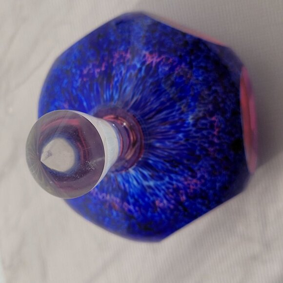 Vintage Glass Perfume Bottle With Crystal Stopper - Picture 12 of 12